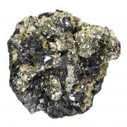 Pyrite “horseshoe” with Siderite on Sphalerite