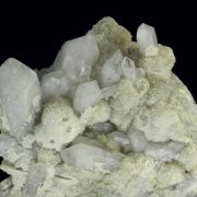 Quartz, Prehnite, Stilbite