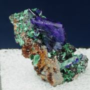 Azurite with Malachite