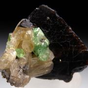 Tsavorite, Diopside on Titanite