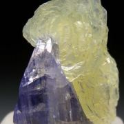 Prehnite on Tanzanite