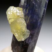 Prehnite on Tanzanite