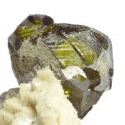 Sphalerite var. cleiophane, Mn-calcite