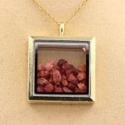 Raw Spinel necklace.