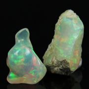 Opal (rough and cut)