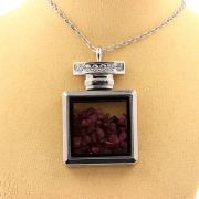 Raw Ruby Necklace.