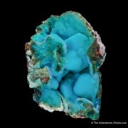 Quartz on Chrysocolla ps. Malachite ps. Azurite