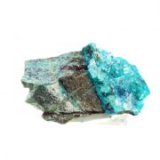 Dioptase + Shattuckite + Quartz. 1428.0 ct.