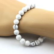 Howlite Bracelet 8 mm Beads.