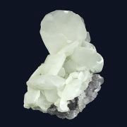 Calcite on Fluorite