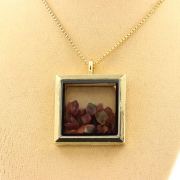 Raw multicolor Tourmaline necklace.