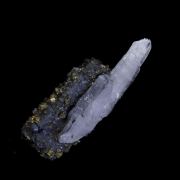 Boulangerite ps. Bournonite, with Chalcopyrite and Quartz