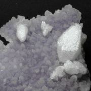 Calcite on Quartz (v. Amethyst)