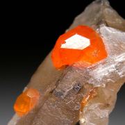 Spessartine on Quartz