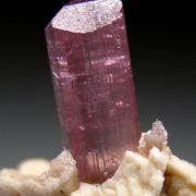 Tourmaline on Feldspar