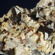 Quartz (Smoky) with Feldspar, Spessartine