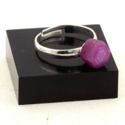 Silver Plated raw Ruby Ring. 10.77 ct.