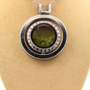 Raw Peridot necklace.