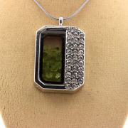 Raw Peridot necklace.