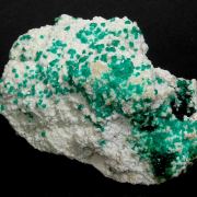 Dioptase on Smithsonite