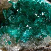 Dioptase on Quartz