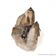 Smoky Quartz with Albite, Schorl and Spessartine