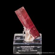 Tourmaline with Cleavelandite (doubly-terminated)