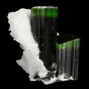 Tourmaline with Albite (var: “Cleavelandite”)