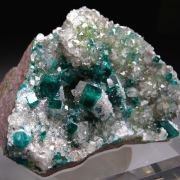 Quartz on Dioptase