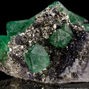 Fluorite with Sphalerite and Pyrite