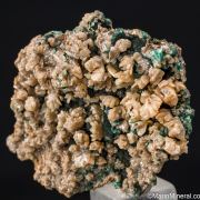 Cerussite on Malachite