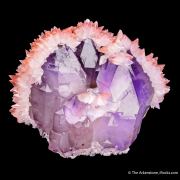 Quartz var. Amethyst with Calcite