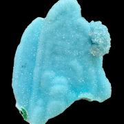 Chrysocolla pseudo. after gypsum, quartz, malachite