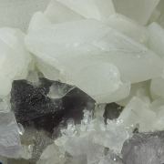 Calcite on Fluorite