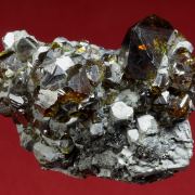 Sphalerite ( var. Cleophane ) on Galena