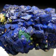 Malachite after Cuprite on Azurite