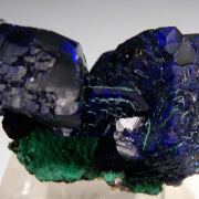 Azurite on Malachite