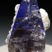 Calcite on Tanzanite