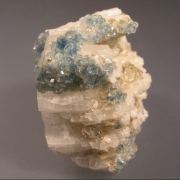 Fluorapatite & Muscovite on Albite