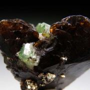 Sphene with Tsavorite, Pyrite