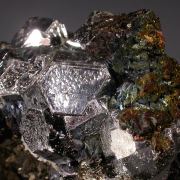 Galena with Baryte on Sphalerite