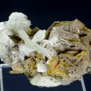 Wulfenite with Mimetite and Barite