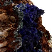 Azurite + Tetrahedrite.