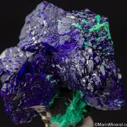 Azurite with Malachite