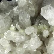 Prehnite on Quartz