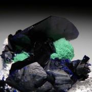 Azurite with Malachite