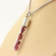 Raw Ruby necklace.