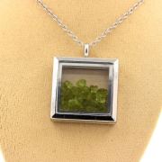 Raw Peridot necklace.