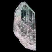 Spodumene /(var: “Kunzite”)(doubly-terminated,“floater” bi-color twinned crystal)