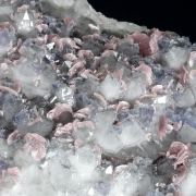 Fluorite and Rhodochrosite on Quartz